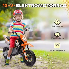 aiyaplay Kinder Elektro-Motorrad 12V orange (1-tlg)