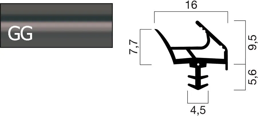 Türdichtung SF13105 -  graphitgrau
