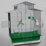 Vogelkäfig,Wellensittichkäfig,Exotenkäfig,60 cm Vogelkäfig Vogelbauer Wellensittich Kanarien Voliere Vogelhaus Käfig IZA 2 II grün