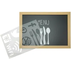 Securit® Flüssigkreide-Markierungs-Schablonenkunstset - 6er Set
