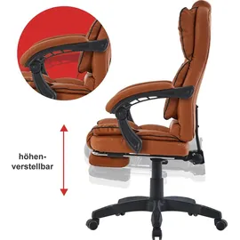 Trisens Schreibtischstuhl Bürostuhl Gamingstuhl Racing Chair Chefsessel mit Fußstütze