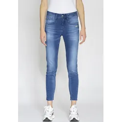 Relax-fit-Jeans GANG "94AMELIE", Damen, Gr. 31, N-Gr, blau, Obermaterial: 88% Baumwolle, 9% Polyester, 3% Elasthan, casual, bequem knöchelfrei, Jeans, CROPPED - Relaxed fit
