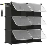 Hansiro Schuhregal, Schwarz, Metall, 124x94x32 cm, Garderobe, Schuhaufbewahrung, Schuhregale