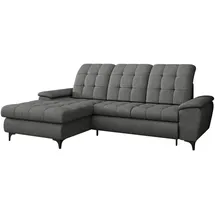 Mirjan24 Ecksofa Crystal, Eckcouch mit Bettkasten und Schlaffunktion, Wellenfeder, L-Form (Farbe: Neve 90, Seite: Links) - Couches, Wohnlandschaften, Ecksofas