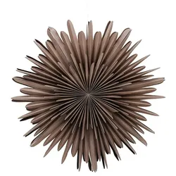 Ebuy24 Sälen Weihnachtsstern mit Licht Papier Ø80 cm Pendelleuchte braun.