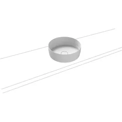 Waschtischschale „Nueva“ ⌀ 38 × 14,2 cm in alpinweiß matt, mit Perl-Effekt