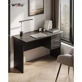 Woltu Schreibtisch 3 Schubladen Schwarz