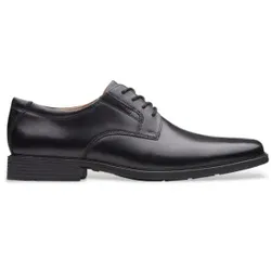 Clarks für Herren. 26110350 Tilden Schlichte Lederschuhe schwarz (42.5), Wohnung, Schnürsenkel, Lässig, Klassisch