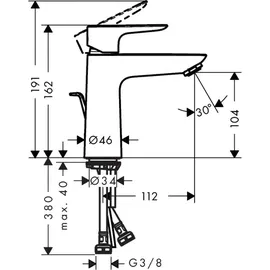 Hansgrohe Talis E 110 Einhandmischer mattweiß 71710700