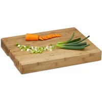 Relaxdays Hackblock Holz 1 5,5 x 45 x 35 cm Braun