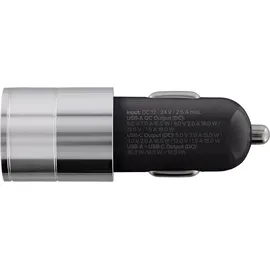 InLine USB KFZ Ladegerät Quick Charge 3.0 12/24V DC 5V/3A Schwarz/Weiß