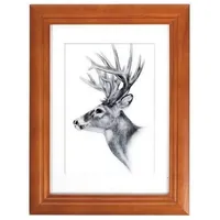 Woltu Bilderrahmen Fotogalerie, Holz Rahmen, Glasscheibe, Artos Stil braun