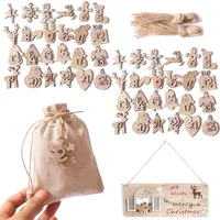 48 Stück Adventskalender Zahlen aus Holz – Die  Weihnachtsdeko