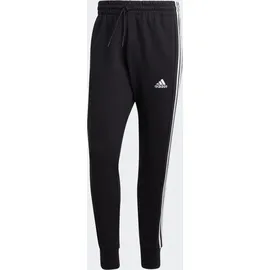 Adidas Essentials French Terry Tapered Cuff 3-Streifen Hose Black / White M