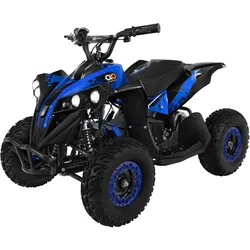 Elektro-Kinderquad Reneblade, Mini-Quad mit 1000 Watt, Federung, Scheibenbremsen, drosselbar, LEDs (Classic, Schwarz/Blau)