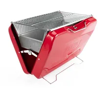 TAINO MOX Holzkohlegrill BBQ Koffergrill Camping-Grill Kohlegrill Retro-Stil klappbar