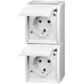 Busch-Jaeger SCHUKO-Zweifachsteckdose 20-02 EW-54