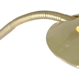 Steinhauer Deckenfluter Stehleuchte Wohnzimmerlampe LED dimmbar Lesespot messing chrom