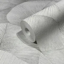 Marburg Blissful Botanics Vliestapete 53 cm x 10 m grau 34193