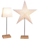 Star Trading Tischlampe Leo Weiß 3 St.