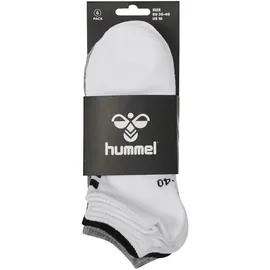 hummel hmlCHEVRON 6-PACK ANKLE SOCKS, BLACK/WHITE/GREY, 14