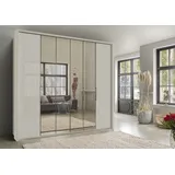 Wiemann Kleiderschrank »Kansas«, mit Spiegel und Glas champagner/Champagnerglas und Spiegel, Schränke, 727168-0 B/T: 250 cm x 58 cm