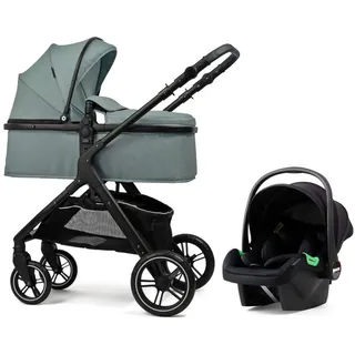 Pixini Nelio Kinderwagen 3in1 Set schwarz/mystic mint | Gr.: onesize