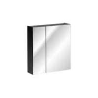 Fun Möbel Badezimmer Spiegelschrank 60cm AKAN Schwarz matt inkl.