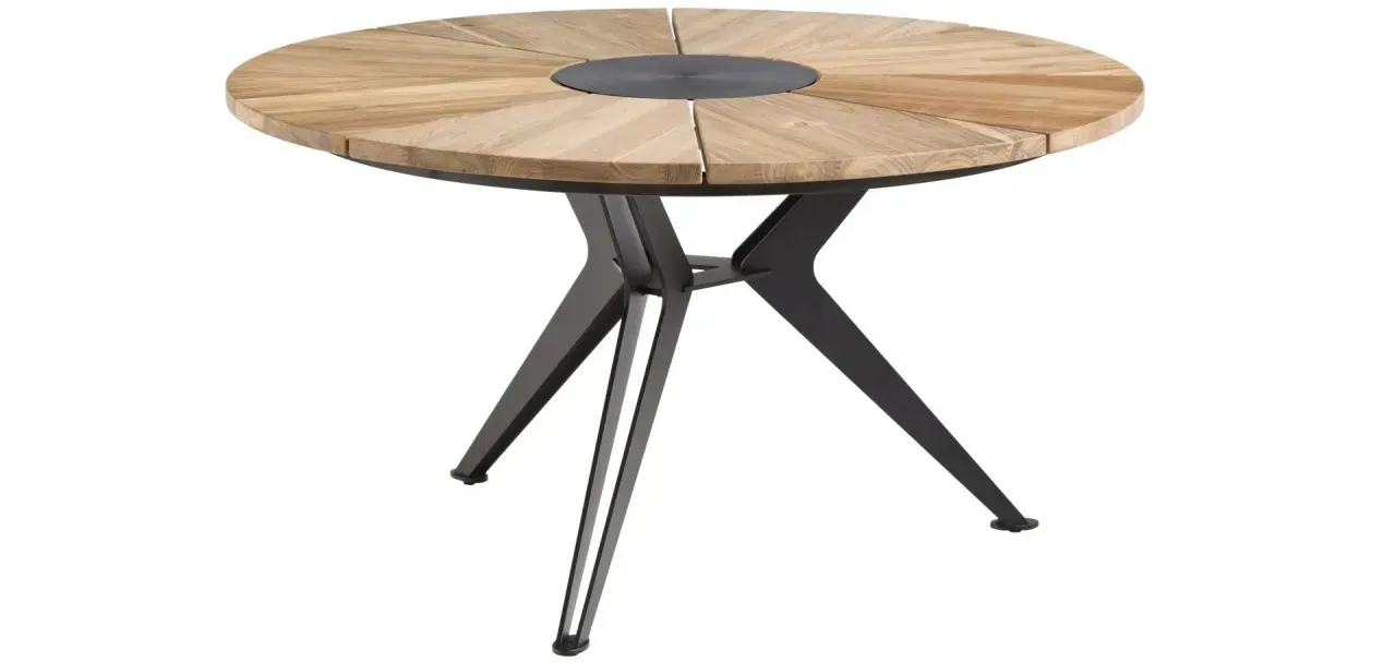 Tisch Nexor - 160 cm rund Teak geölt