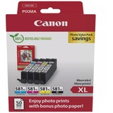 Canon CLI-581XL 2052C006 Original Druckerpatronen Multipack + Fotopapier