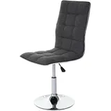 Mendler 2er-Set Esszimmerstuhl HWC-C41, Stuhl Küchenstuhl, höhenverstellbar drehbar, Stoff/Textil FSC® ~ grau