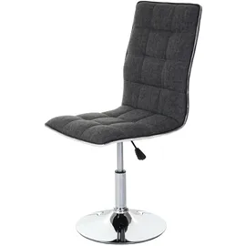 Mendler 2er-Set Esszimmerstuhl HWC-C41, Stuhl Küchenstuhl, höhenverstellbar drehbar, Stoff/Textil FSC® ~ grau