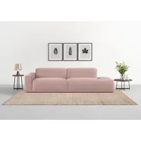 TRENDMANUFAKTUR Big-Sofa »Braga, mit hochwertigem Kaltschaum, Megasofa, in Cord erhältlich«, modernes Big-Sofa, Couch mit hohem Sitzkomfort, 277/72/107 cm B/H/T: lila