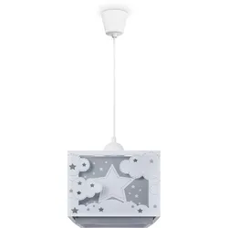 PACO HOME Pendelleuchte "GRETA", weiß, H: 24,5cm, Lampen, Kinderlampe