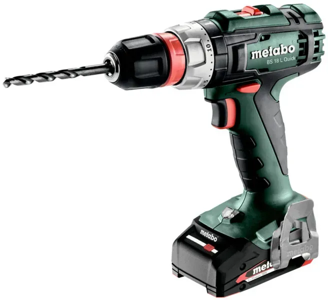 Metabo Akku-Bohrschrauber BS 18 L Quick metaBOX 145; 18V 2x2Ah Li-Power + SC 30