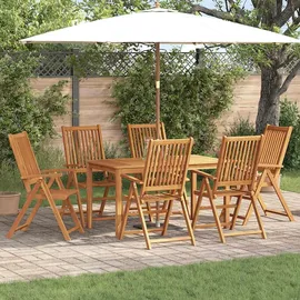 vidaXL Garten Essgruppe 7 pcs Braun Massivholz Akazie vidaXL