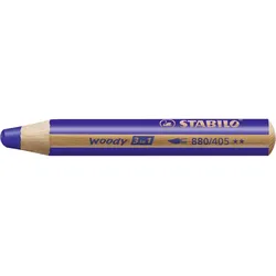 Buntstift, Wasserfarbe & Wachsmalkreide - STABILO woody 3 in 1 - Einzelstift - ultramarinblau