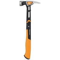 Fiskars Universalhammer IsoCore XL zum Einschlagen der Nägel, Länge: 39 cm, Gewicht: 0,95 kg, Schwarz/Orange, 1020215