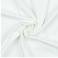 maDDma Stoff Baumwoll Leinen Jersey meliert ab 0,5 m x 1,45 m, 004 - weiß