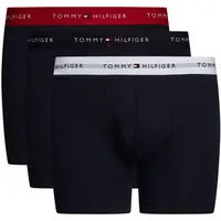 Tommy Hilfiger Herren 3er Pack Boxershorts Briefs aus Baumwolle, Mehrfarbig (Primary Red/White/Desert Sky), S