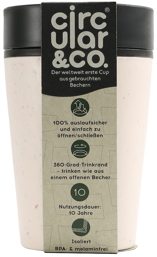 Circular&Co Kaffeebecher 2Go 227 ml Trinkflaschen Schwarz