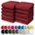 NatureMark Handtuchset 30 x 30 cm Bordeaux rot 10-tlg.