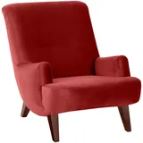 58 aufm Kessel Sessel Kajsa 71x80x101 Bezug Samtvelours Buche nussbaum/ziegel