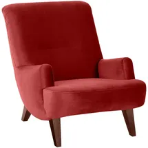 58 aufm Kessel Sessel Kajsa 71x80x101 Bezug Samtvelours Buche nussbaum/ziegel