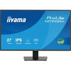 IIYAMA iiyama ProLite X2792QSU-B1 68,6cm 27" IPS LED-Monitor QHD 120Hz HDMI DP USB3.2 Slim-Line Adaptive Sync Energieklasse B schwarz 27 Zoll Business Monitor 3 ms Reaktionszeit 120 Hz
