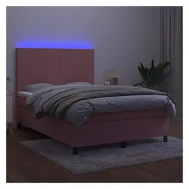 vidaXL Boxspringbett 140 x 200 cm Rosa