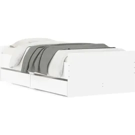 vidaXL Bettgestell 90 x 200 cm Weiß
