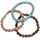 FIRETTI Armband Set FIRETTI "Multipack Schmuck Geschenk Zugarmbänder Steinarmband Edelstein", blau (blau, braun, blau, braun), Armbänder, Damen, 20cm, Silikon Stein, Silikon, Stein, Made in Germany - mit Amazonit, Tigerauge, Jaspis