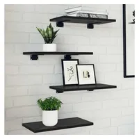 vidaXL Bücherregal 40 x 20 x 1,5 cm Schwarz