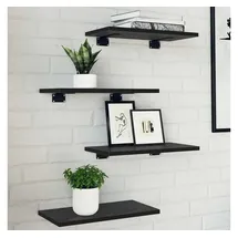 vidaXL Bücherregal 40 x 20 x 1,5 cm Schwarz